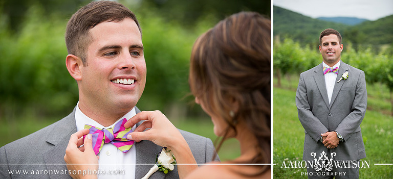 groom and bow tie