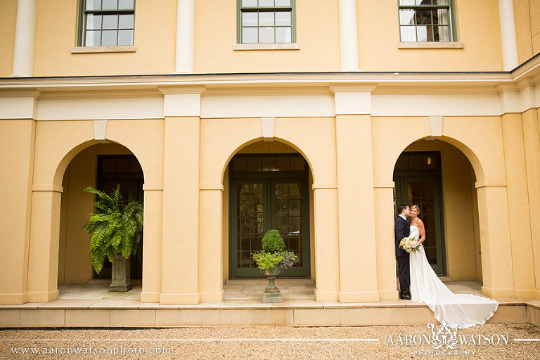 portrait of bride and groom by aaron watson