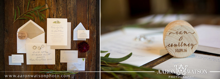 Fall wedding invitation suite