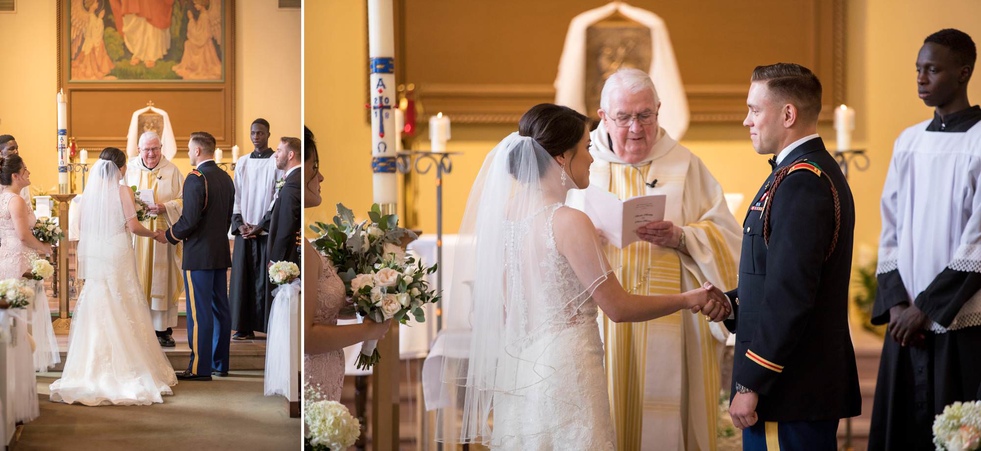 Holy Comforter Catholic Military Wedding Photographers
