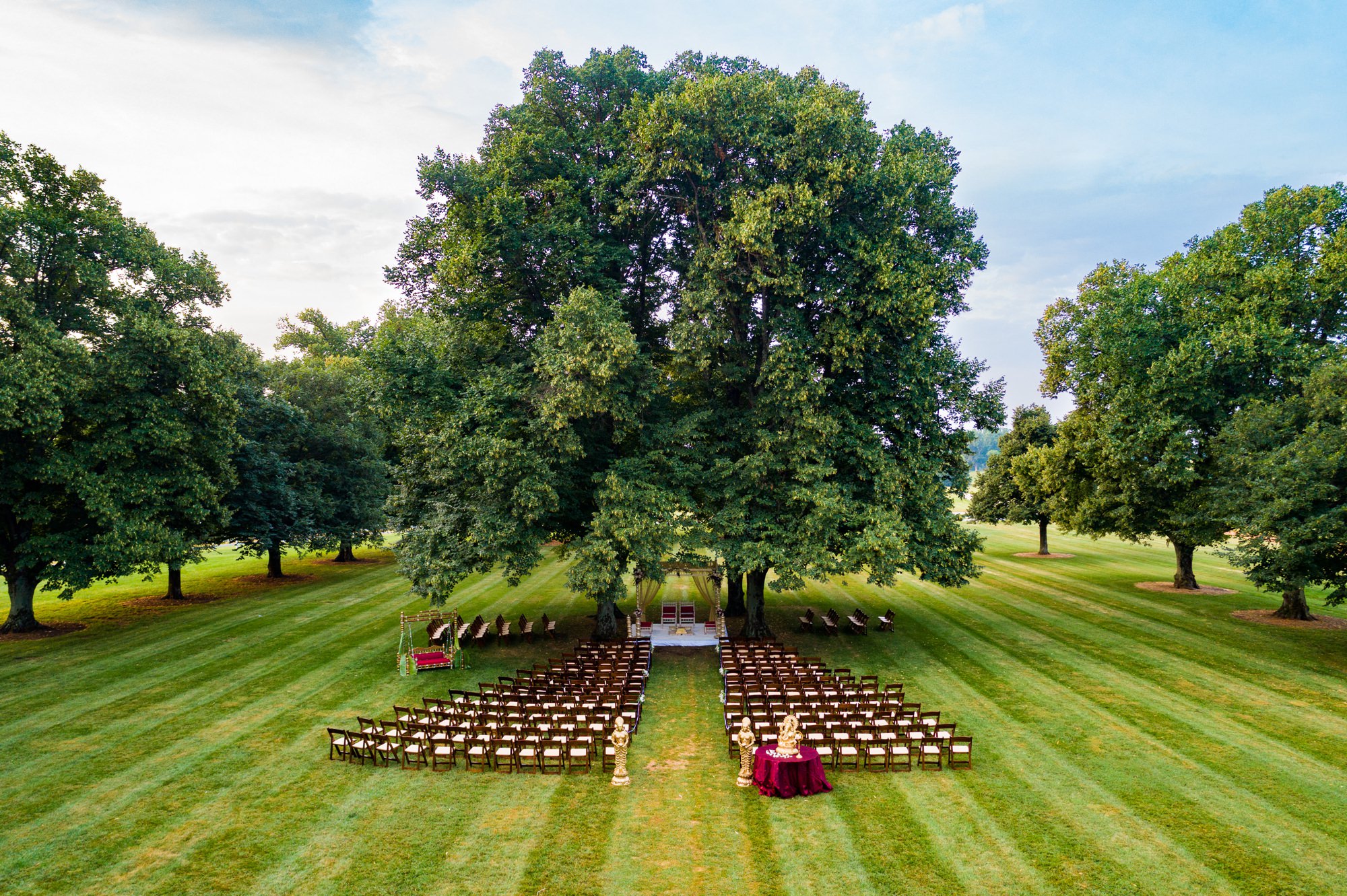 Charlottesville Aerial Indian Wedding Venues