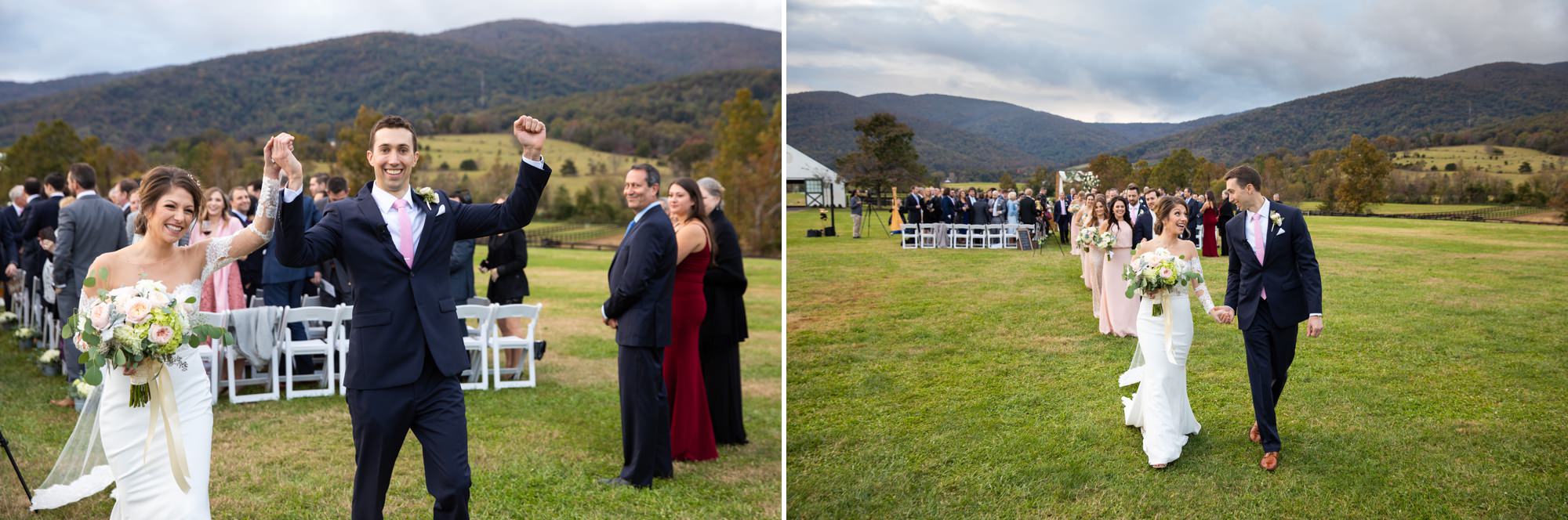 King Family Outside Wedding Ceremony