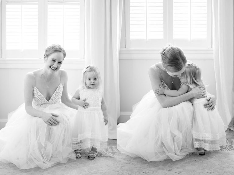Bride and Flowergirl Wedding Photographers Charlottesville VA