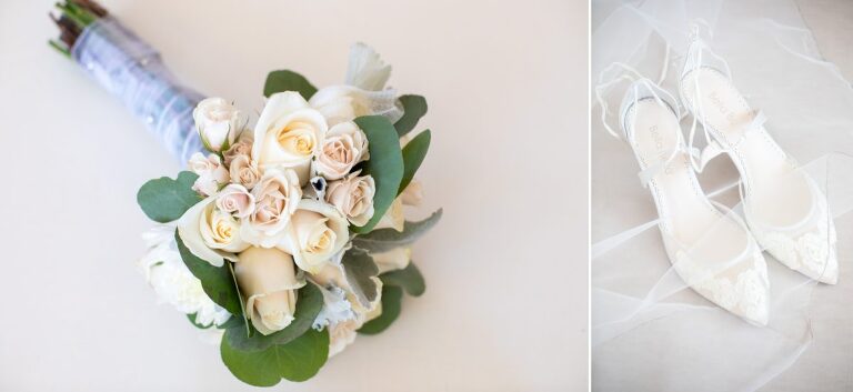 blush and cream wedding details
