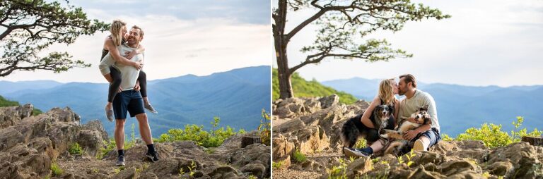 Blue Ridge Parkway Engagement Photos at Ravens Roost