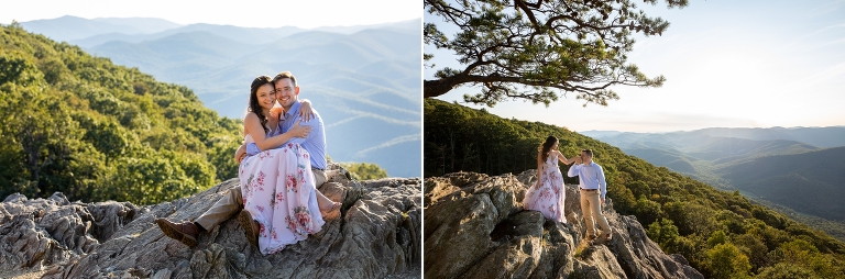 Engagement session at Ravens Roost Overlook