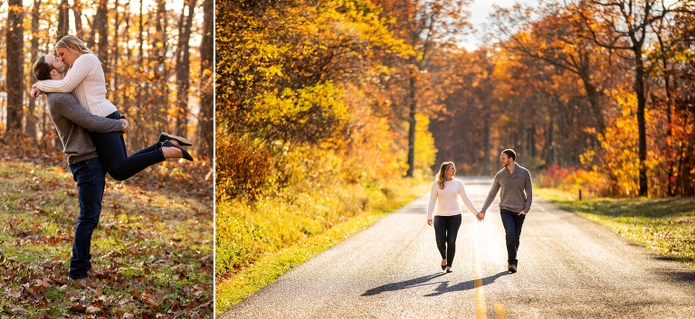 Fall engagement session location ideas