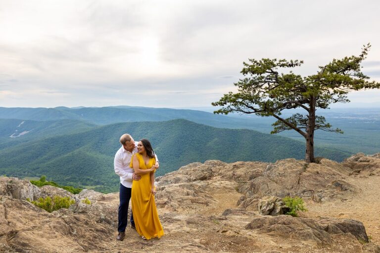 Engagement pictures on the Blue Ridge Parkway