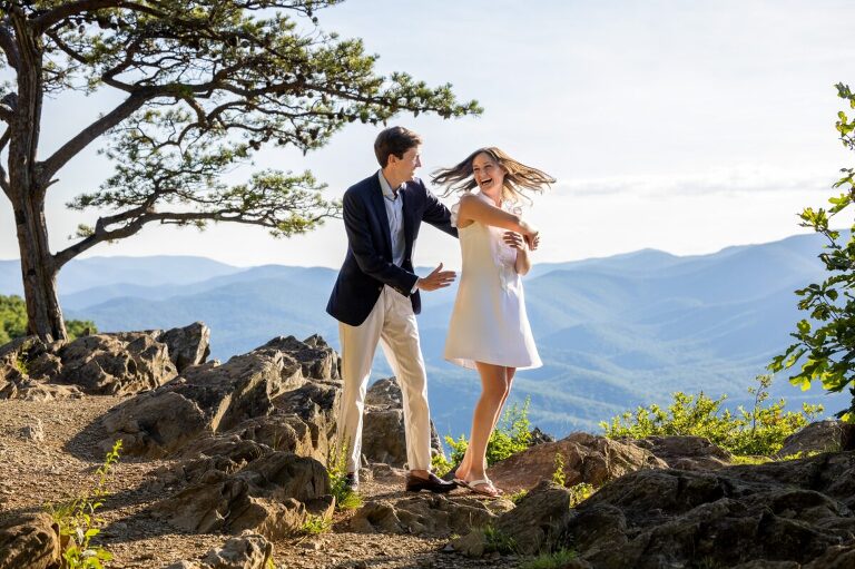 Engagement session at Ravens Roost Overlook