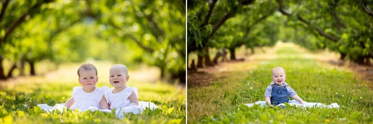 Family portrait session at Chiles Peach Orchard