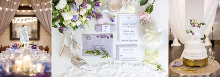 Lavender and purple wedding details