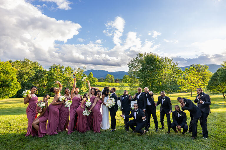 Wedding of The Year veritas vineyards bridal party