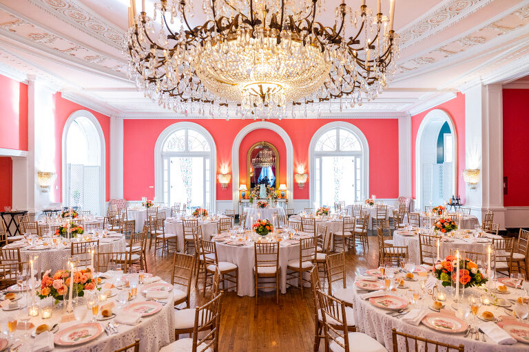 colorful wedding reception ideas the greenbrier resort cameo ballroom
