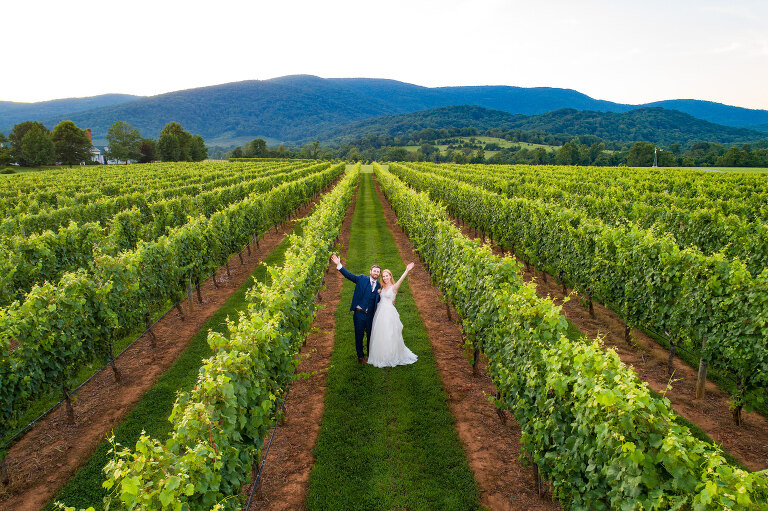 drone wedding photography