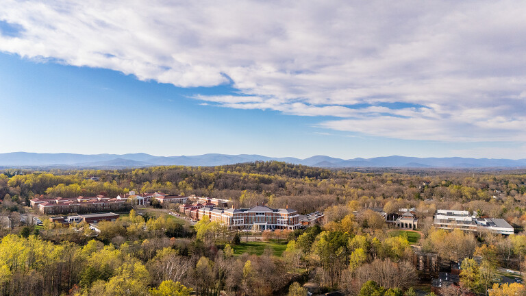 hotel drone photography blue ridge mountain views